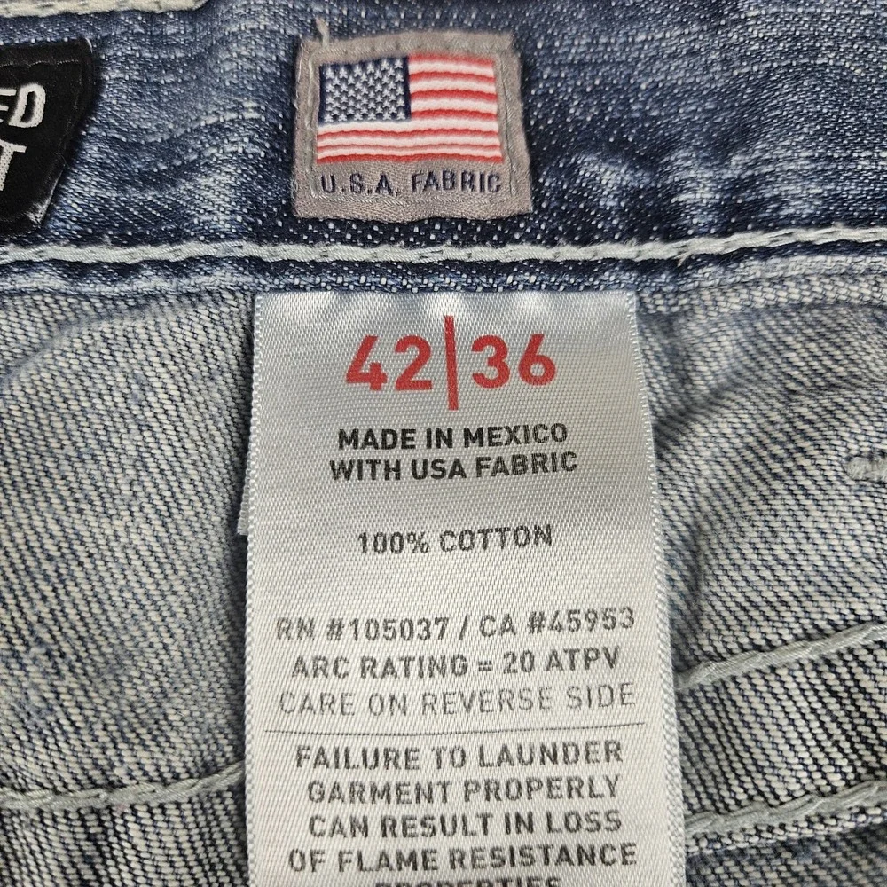 Ariat FR M4 Relaxed Boot Cut Jeans 42x36 Flame Resistant Work‎ Denim USA Fabric
